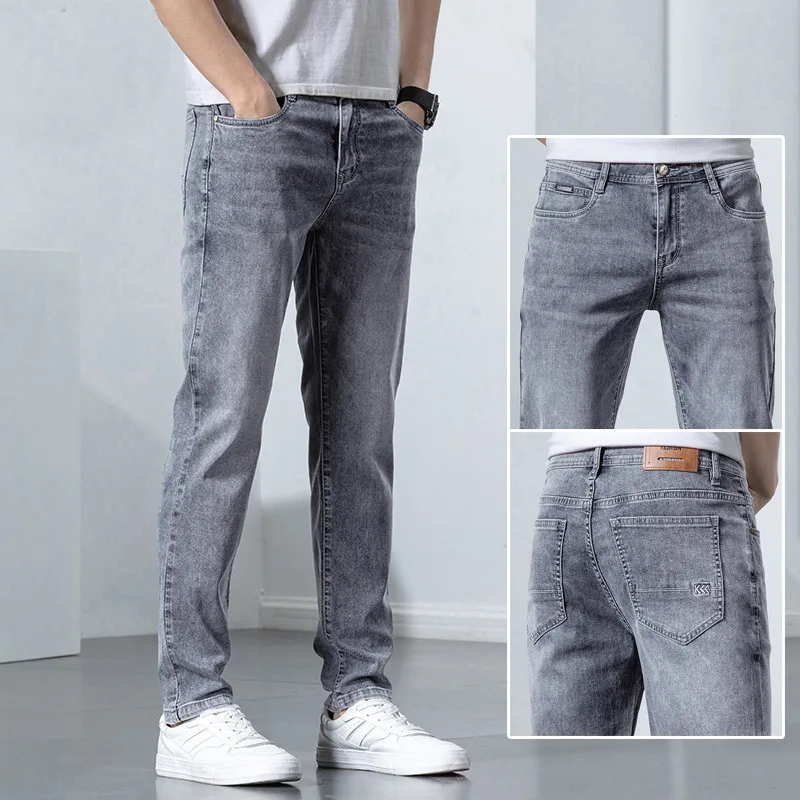 2022 New Men's Stretch Skinny Jeans New Autumn Winter Fashion Casual Cotton Denim Slim Fit Pants Male Trousers