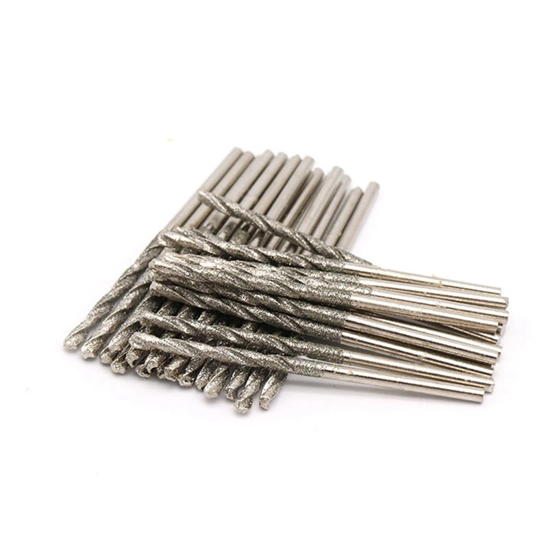 

30Pcs 0.8Mm-4Mm Diamond Coated Tipped Tip Twist Drill Bit For Glass Jewelry Stone Tile