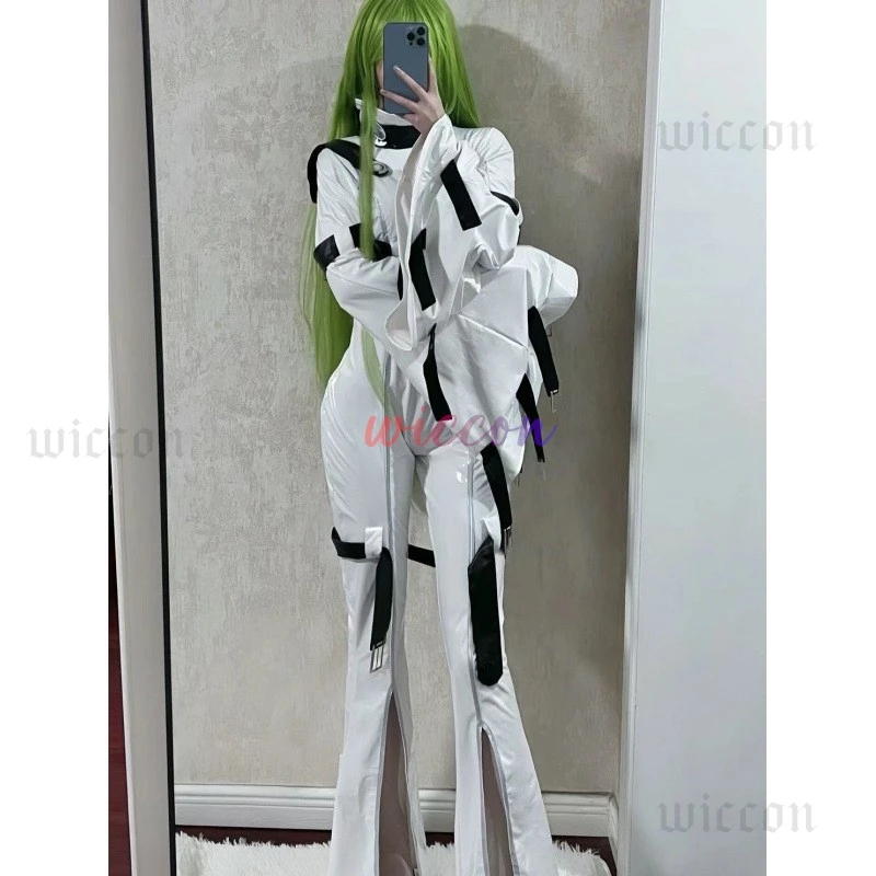 Аниме Code Geass: Hangyaku No Lelouch Костюмы для косплея C.C. Cos Униформа Белый облегающий