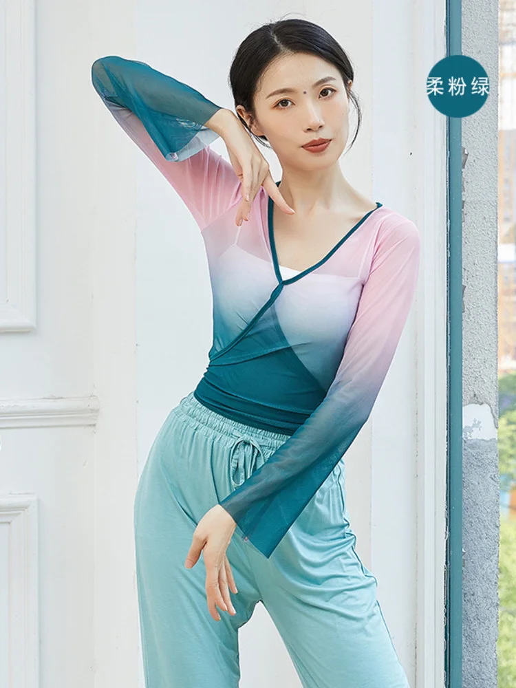 

practice Ballet dance clothes female adult classical dance yarn clothes body rhyme clothes square dance clothes body clothes