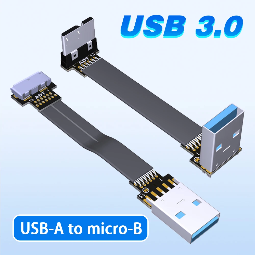 

Антенна FPV USB 3.0 тип A на Micro B угол Гибкий плоский кабель для GPS жесткого диска камеры фотографии Gopro DSLR Бесщеточный