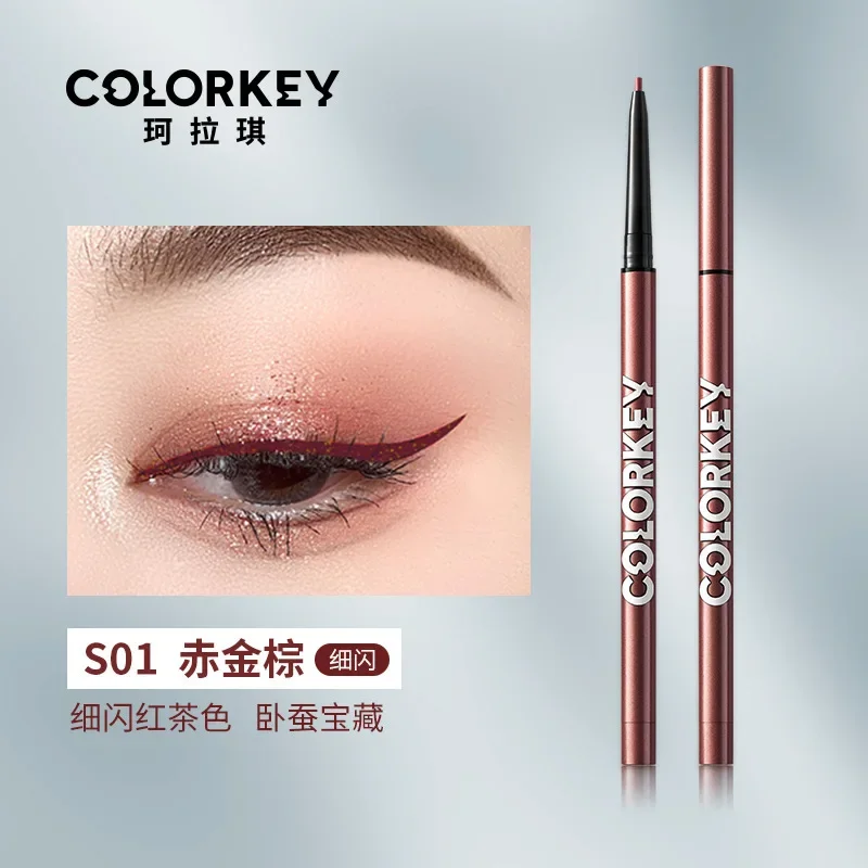 Colorkey Play Макияж Подводка для глаз Гелевая ручка Не легко размазывается Лежащая