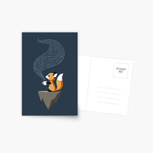 

Лисий чай, открытка, Модная Современная фотооткрытка в эстетике, печать в помещении, простой мультяшный декор для мальчиков, подарок, память...