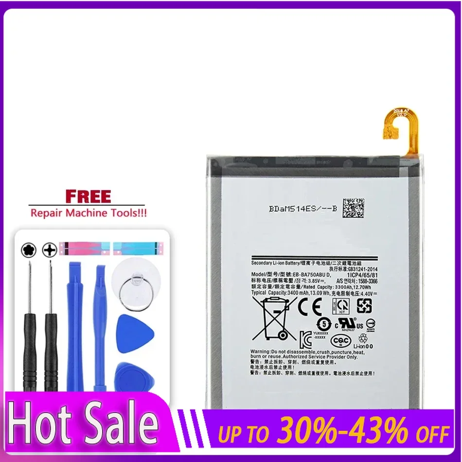 Аккумулятор EB-BA750ABU для Samsung GALAXY A10 A7 2018 A105F A730 X SM-A750F SM-A730X Galaxy A8S A750f G8870 M10 F M10F Bateria