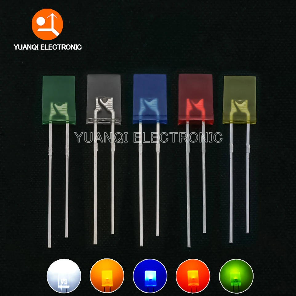

100pcs 2X5X7 Square LED 257 Red Light-emitting diode White Yellow Red Green Blue 2*5*7 Electronic DIY Kit