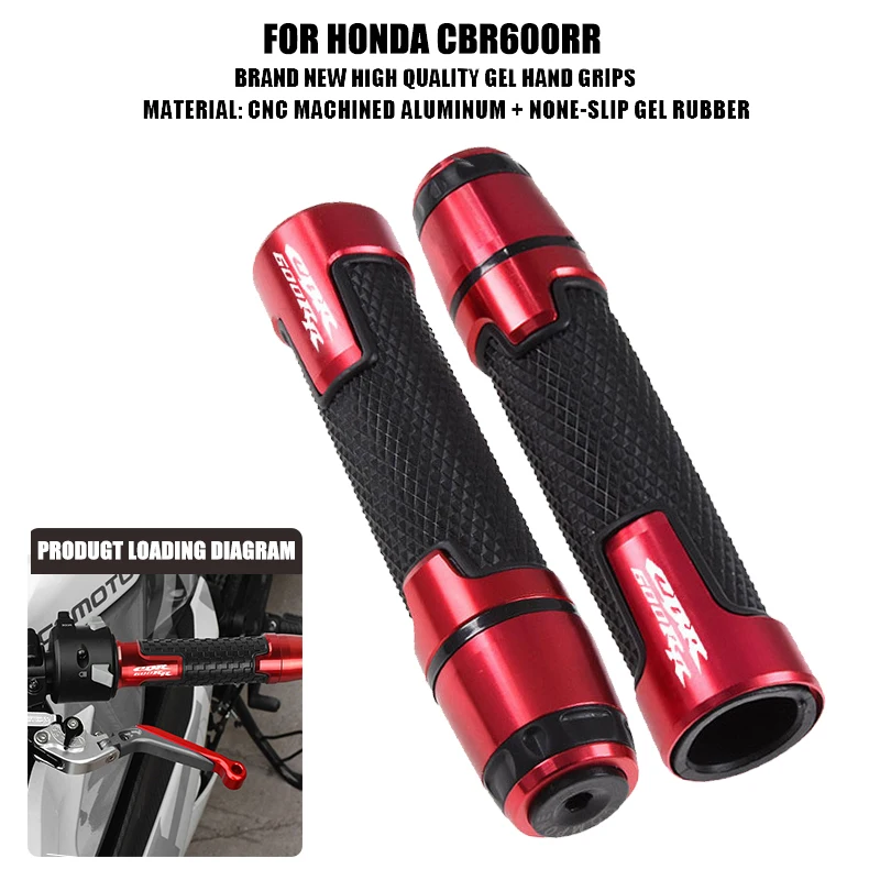 

For Honda CBR600RR CBR 600 RR Motorcycle 7/8"22mm Handlebar Grips Ends Handle Caps Hand Bar Plugs