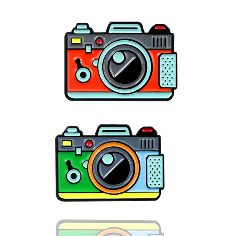 

Exquisite Cartoon Camera Enamel Pins Outdoor Travel Photography Brooch Unisex Happy Colorful Backpack Brooch Badge Lapel Pins