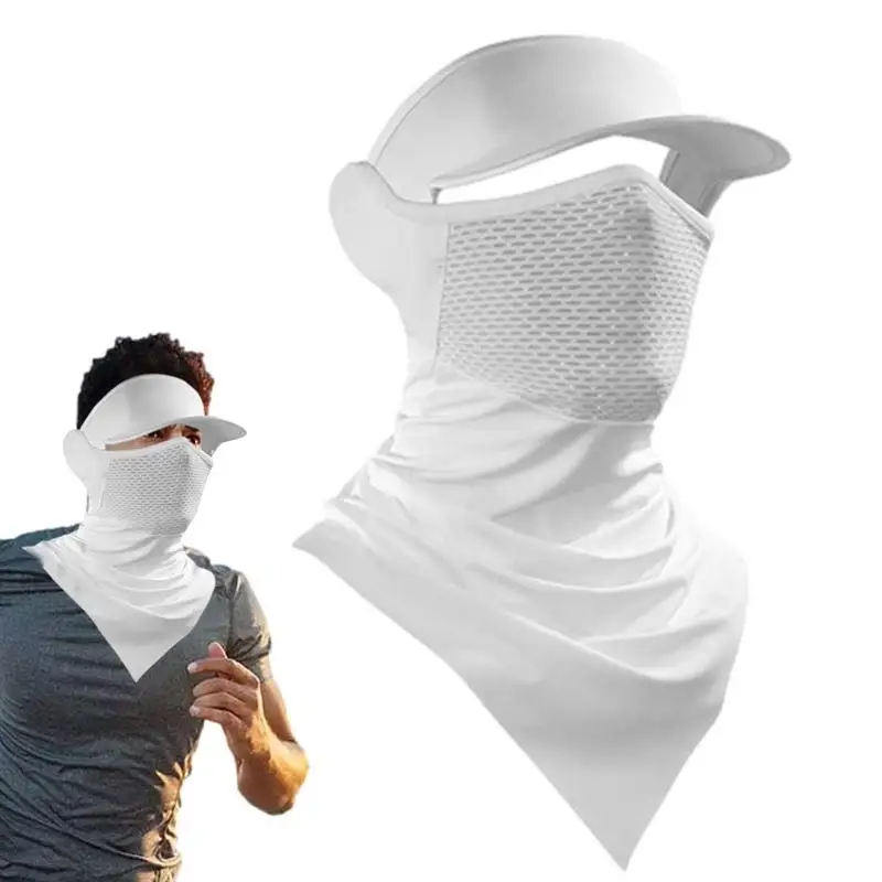 

Sunscreen Face Cover Earloop Cold Feeling Neck Gaiter Comfortable Sunscreen Face Veil 360-degree Sun Protection Unisex Cooling