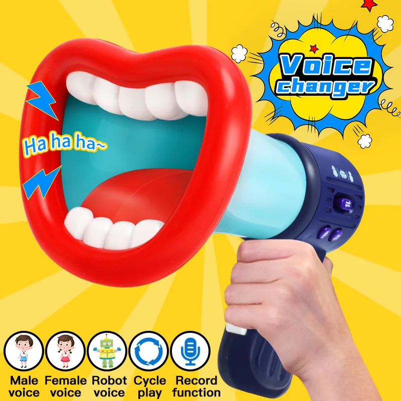 

Kids Funny Jokes Gifts Voice Changer Horn Party Game Big Mouth Megaphone Recording Toy Children Speaker Handheld Mic Vocal Toys