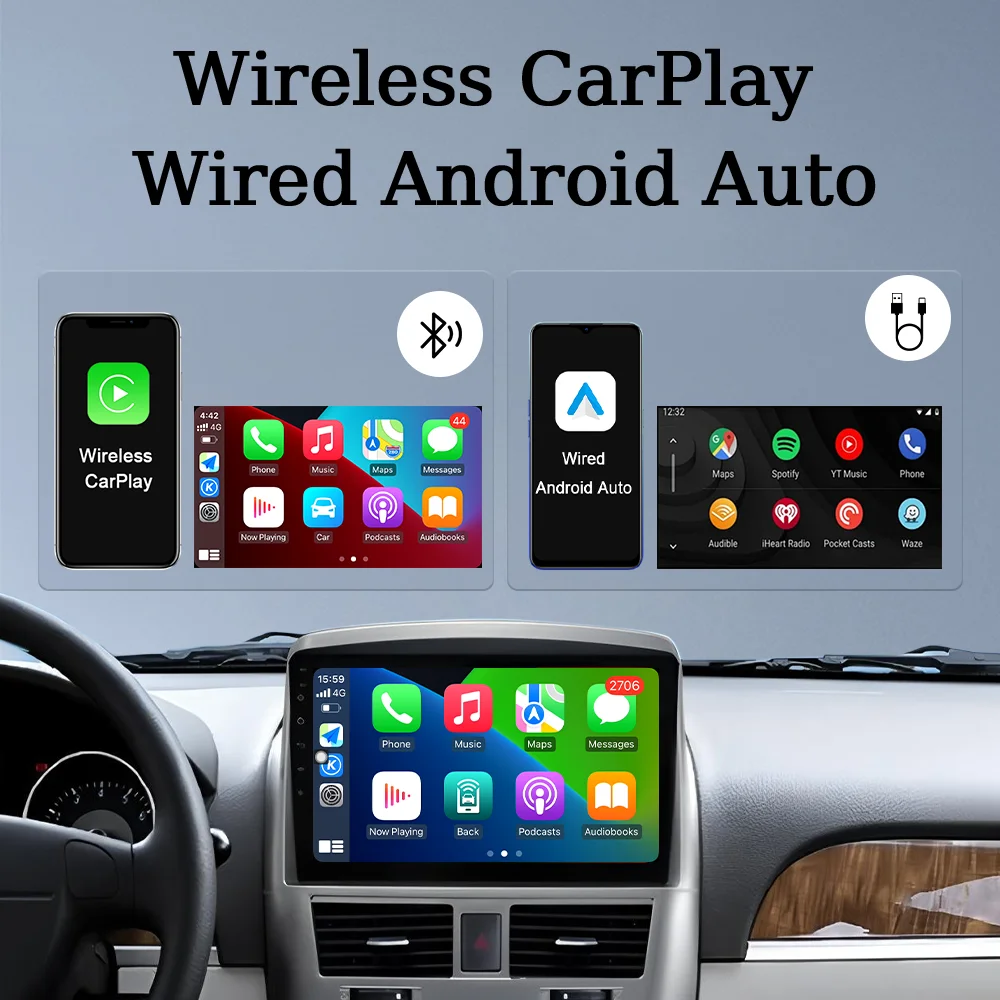 9-дюймовая Android 16 автомагнитола с беспроводным CarPlay, GPS-навигацией, Bluetooth, 4G, DSP для Toyota Land Cruiser 200 11 2015-2020, IPS HD сенсорный экран (art.: 3920da4fc8ecc) - 3920da4fc8ecc