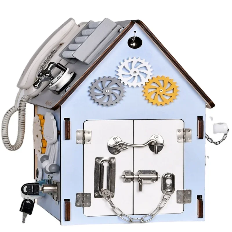 Монтессори занятый дом Детский пазл для раннего развития многофункциональная