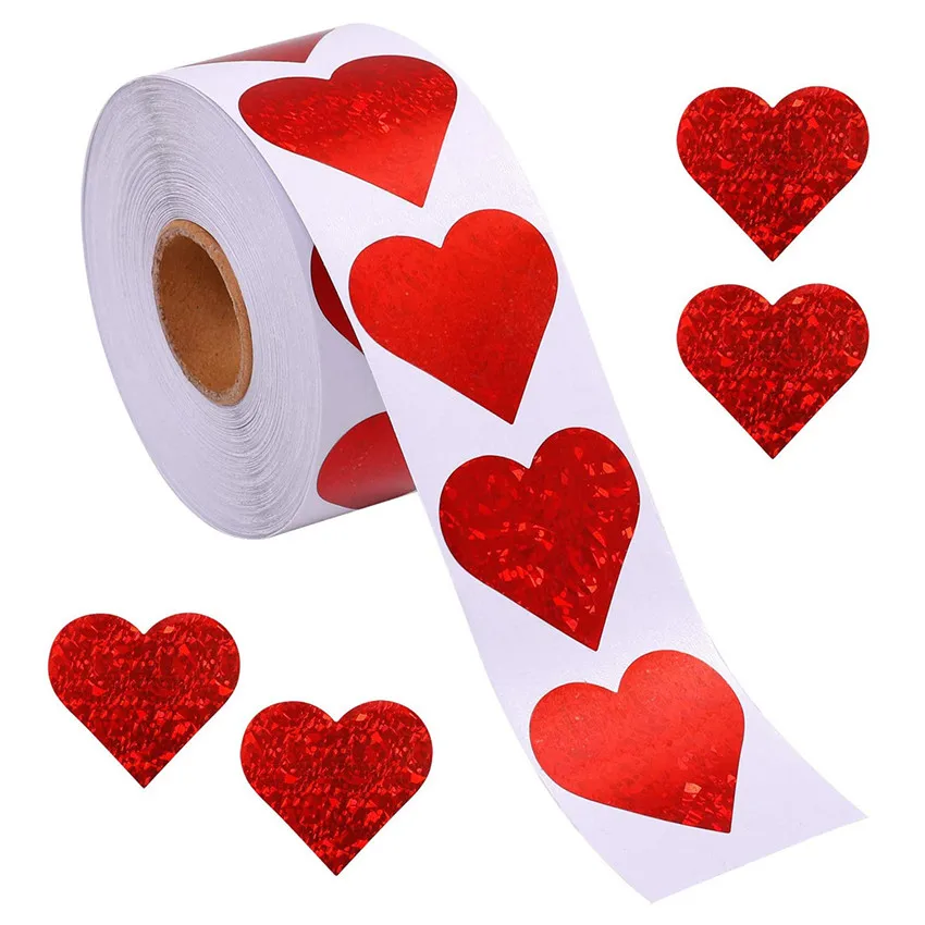 

Наклейки в виде красных сердец для скрапбукинга, Стикеры для рукоделия, украшение на день рождения, День святого Валентина