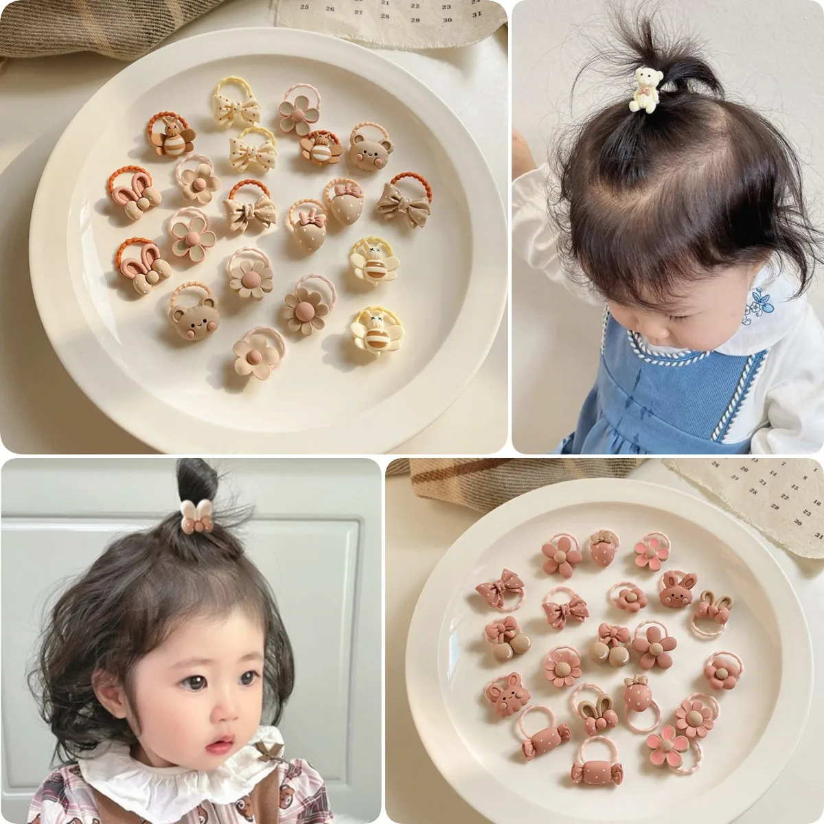 

20 шт., Детские резинки для волос, в Корейском стиле