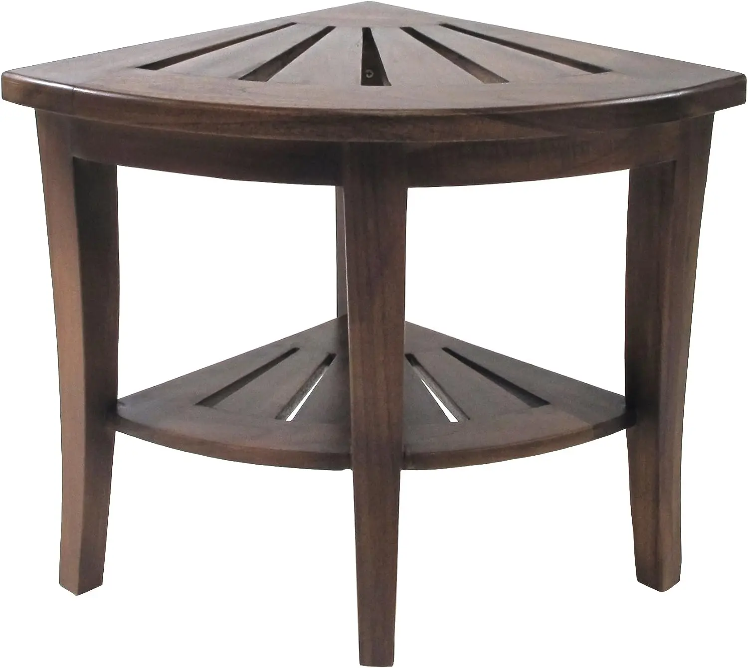 

Teak Corner Shower Bench, Wood Grain Teak