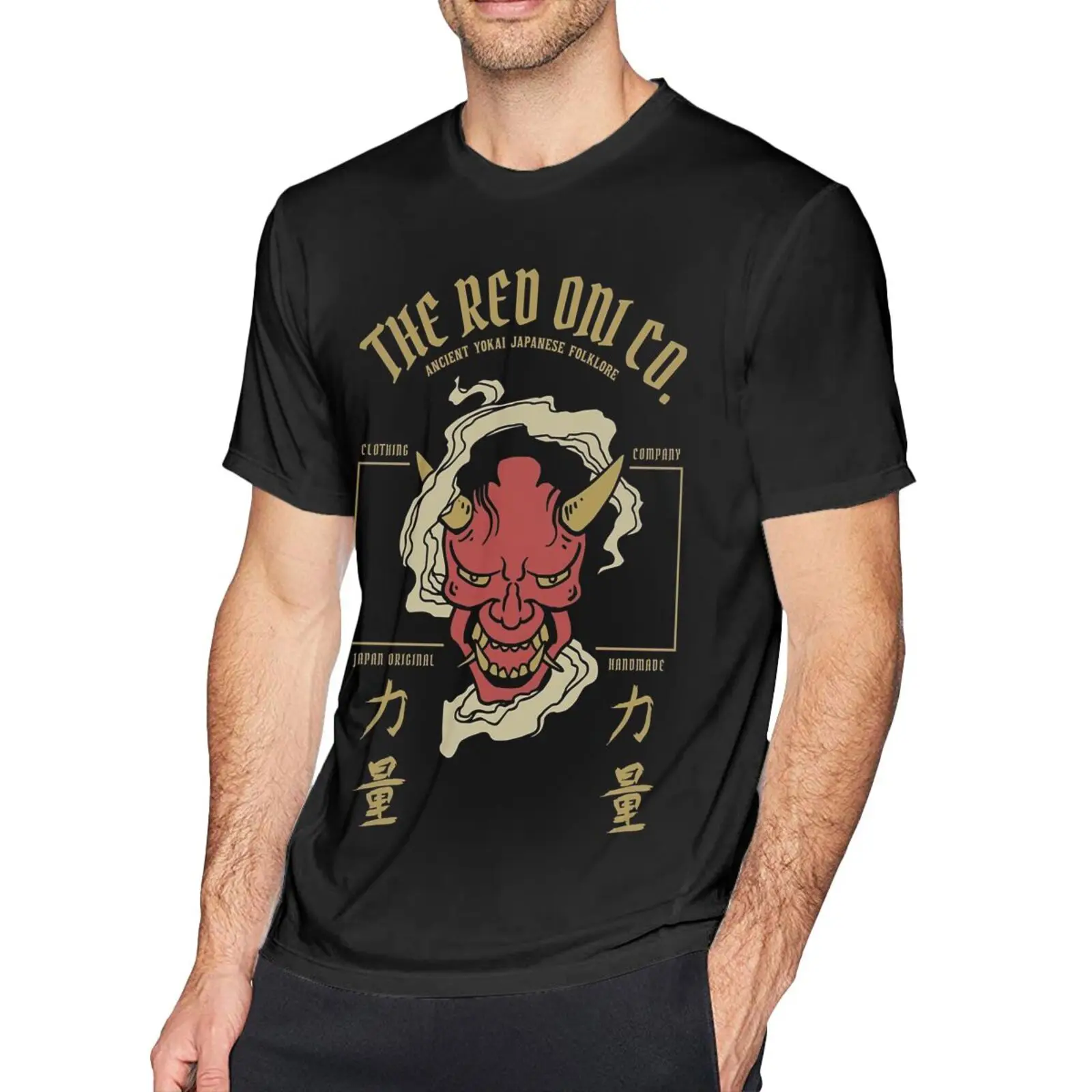 

Футболка The Red Oni с японским демоном Самураем 3362, Мужская футболка, эстетическая одежда, мужская одежда, футболки, мужская футболка, женская ф...