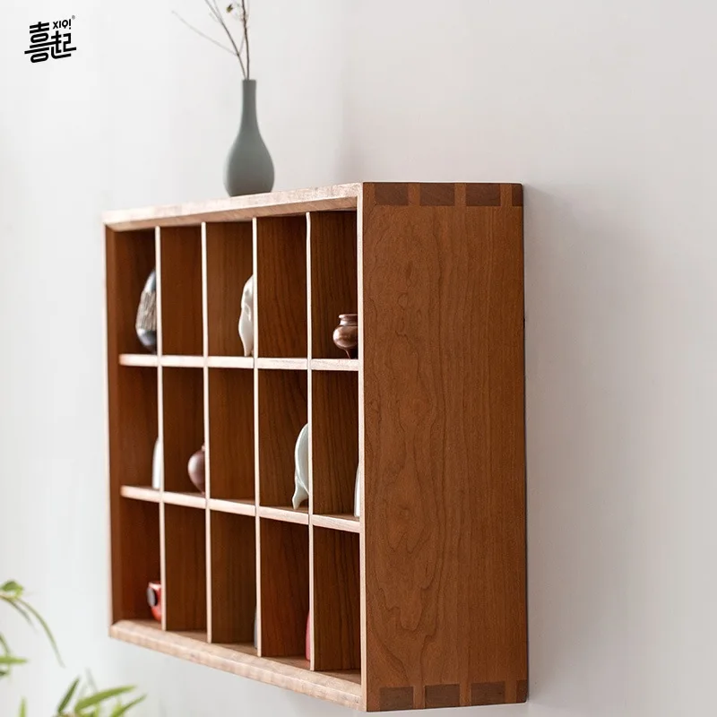 Настенная подвесная стойка из массива черного ореха верхняя стенка Duobaoge