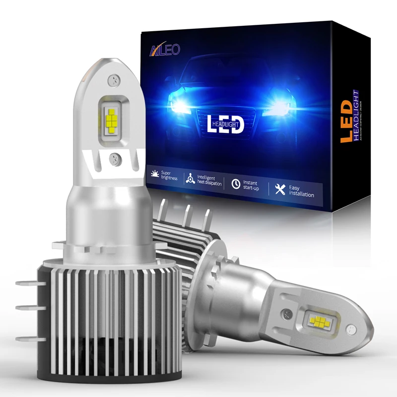 

AILEO New 2 Pcs Led H15 Plus CANBUS 6500K 12000LM High Power For Ranger Explorer CSP Chips For CX-5 For A3 A6 Foer DRL Led Bulb