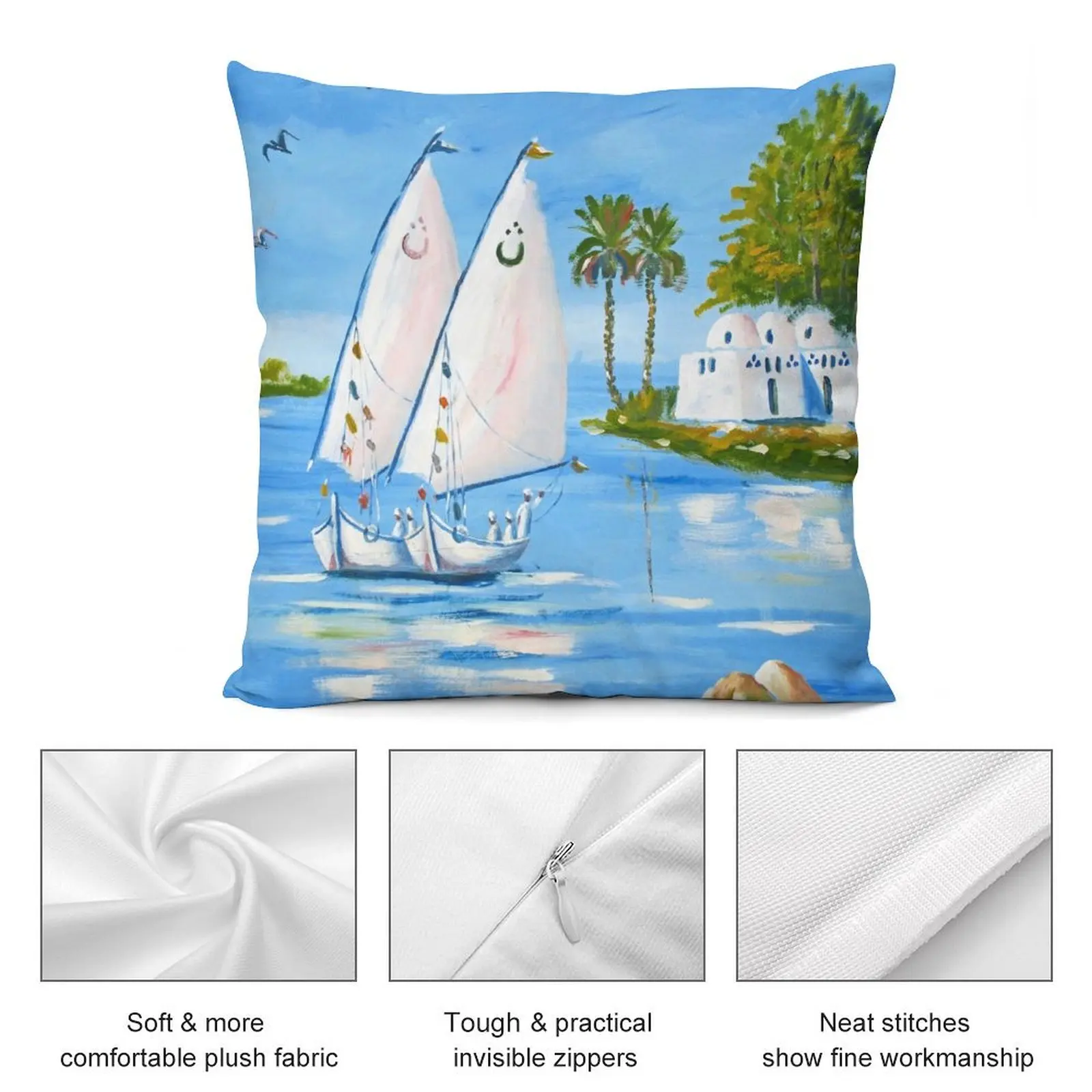 Подушка Feluccas on the Nile рождественские принадлежности наволочка подушка