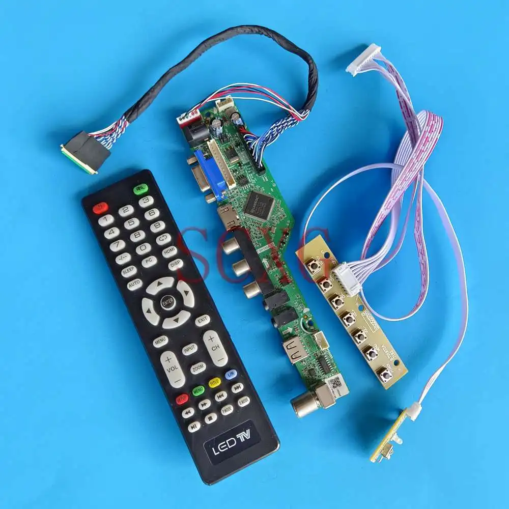 

Плата контроллера для LP156WHU-TLAA, ЖК-матрица, аналоговый ТВ-сигнал, USB, HDMI-совместимый, VGA AV 15,6 "1366 768 LVDS 40 Pin