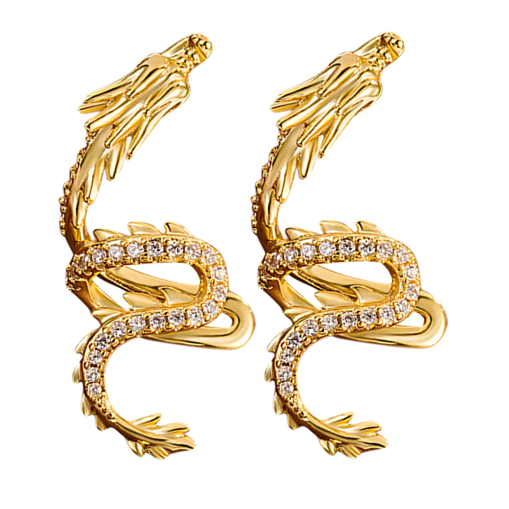 1 пара декоративных клипс на серьги в стиле панк зажимы для ушей манжеты дракона