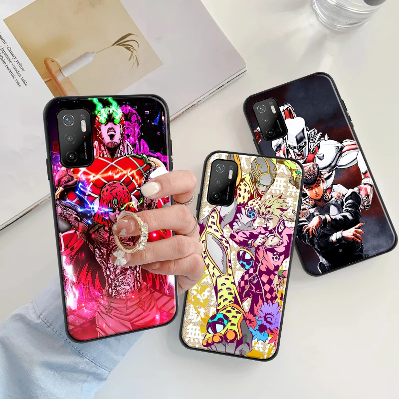 

2022JOJO’S BIZARRE ADVENTURE OVER HEAVEN Phone Case For Xiaomi POCO F3 GT X3 Pro X3 GT M3 M3 Pro X3 X3 NFC Silcone Black Cover