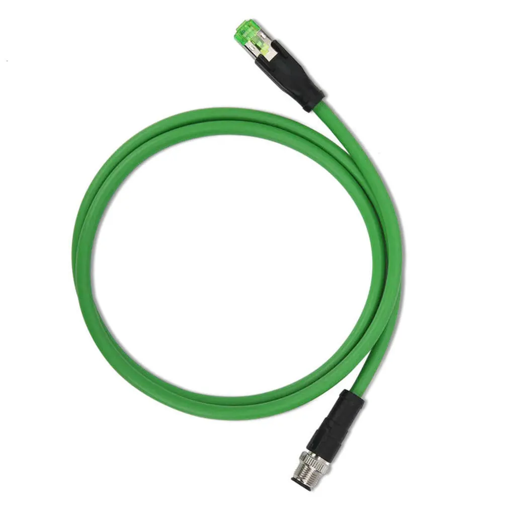 

M12 to RJ45 4Pin Connector Cable Network Shielded Networking Communication Ethernet Wire Machinery Transmission Cord