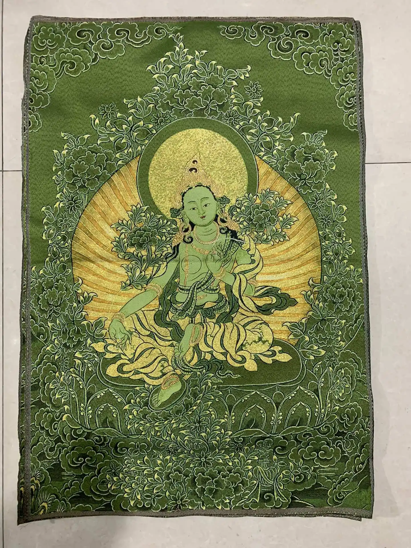 

Шелковая зеленая тара Thangka