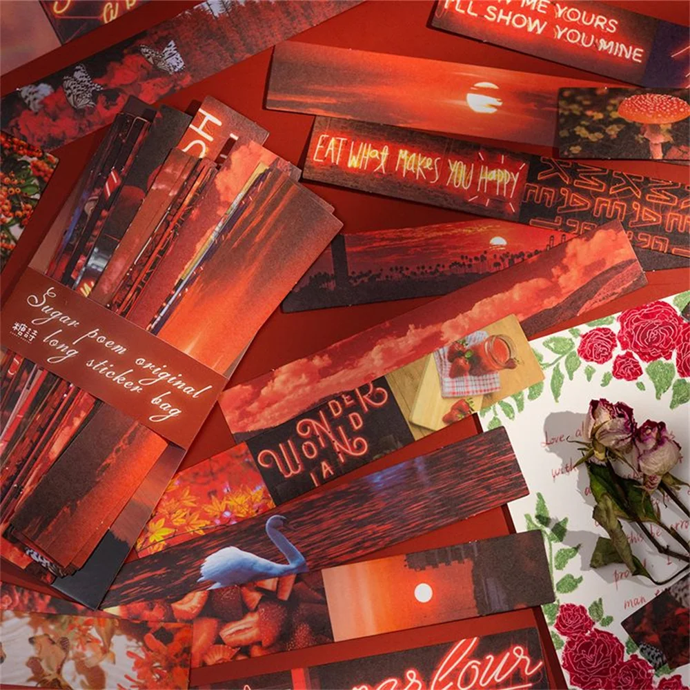 

50pcs/pack Romantic Stickers Decoration Lable Stationery DIY Journal Diary Scrapbooking Sealing INS Planner Stickers