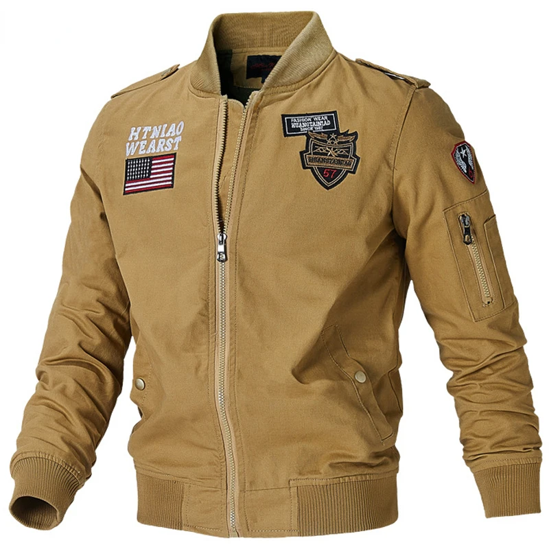 

Mens Bomber Pilot Jacket Winter Parkas Army Jackets Military Motorcycle Jacket Cargo Outerwear Air Force Pilot Tactical Coat Man