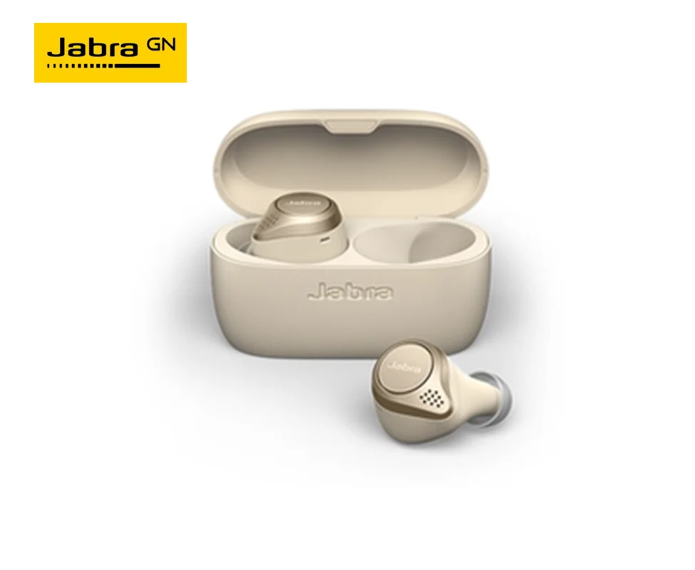 Jabra-auriculares inalámbricos originales Elite 75t, compatibles con Bluetooth, reducción activa del ruido, alta fidelidad, micrófono