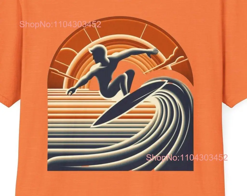 Ретро Винтаж Серфинг Серфер Life Softstyle Футболка Летняя Большая Волна с длинными или