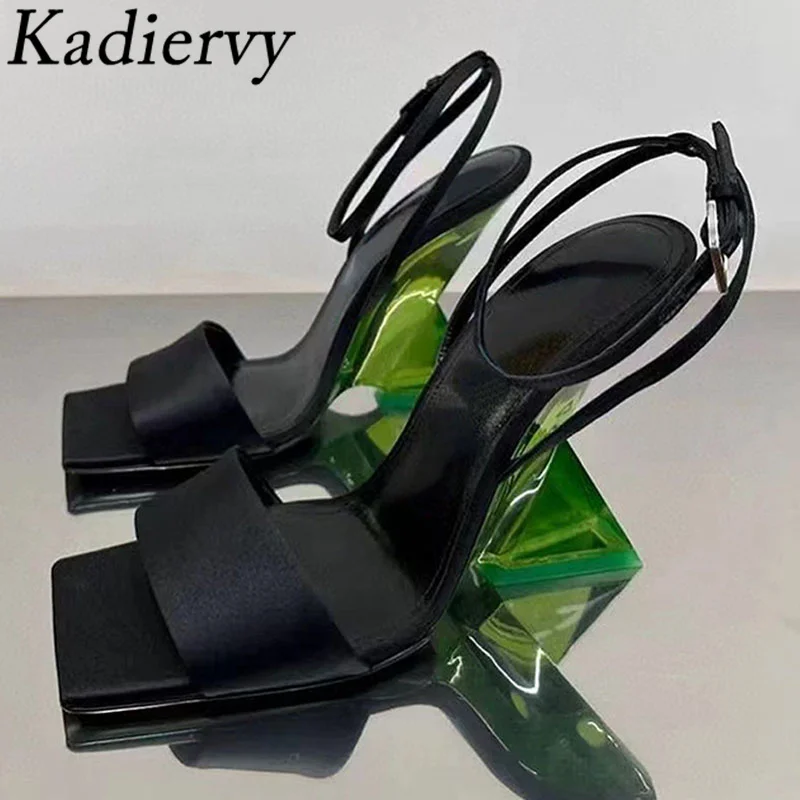 

New Strange Style Heels Sandals Woman Ankle Cross Straps Runway Summer Shoes Women High Heels Gladiator Sandals For Women