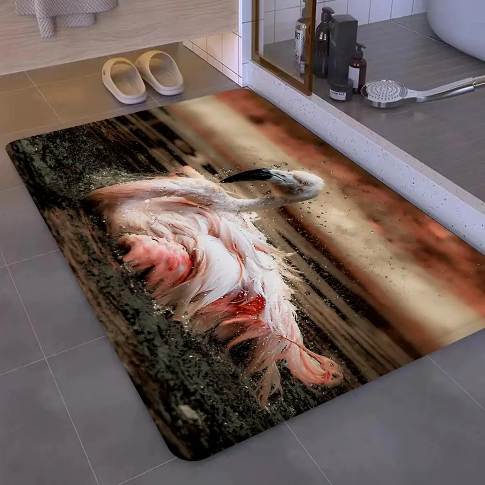 Модный напольный коврик с фламинго для входной двери домашний Придверный в