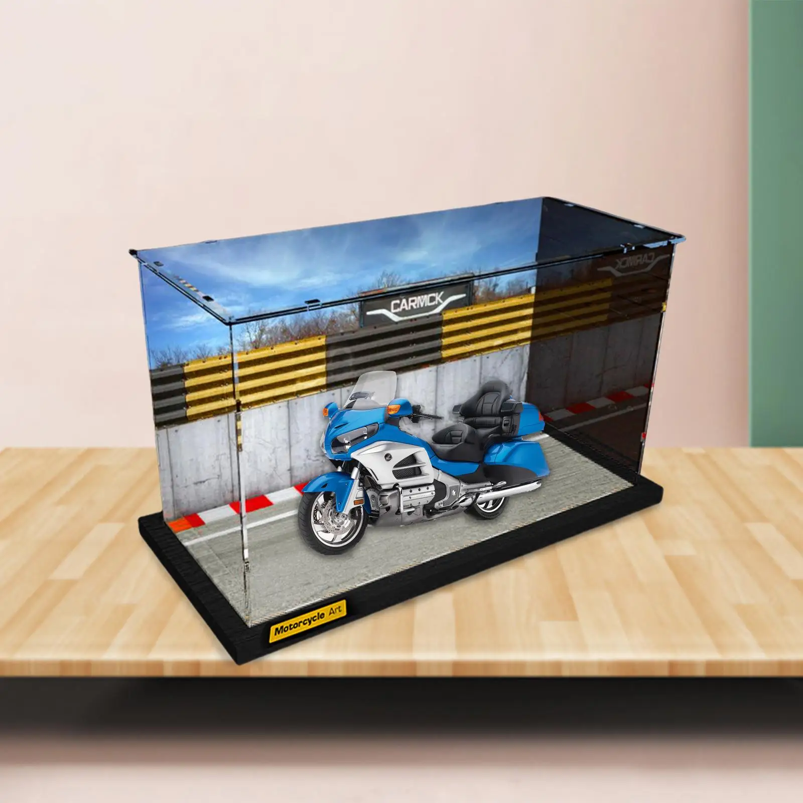 

Acrylic Clear Display Case with Base, Clear Dustproof Protection Showcase,