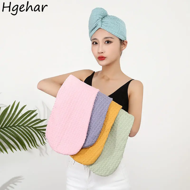 

Hair Towel Bathroom Super Absorbent Waffle Toalla Soft Quick-dry Shower Hand Wipe Washcloth Household Hair Cap Machine Washable