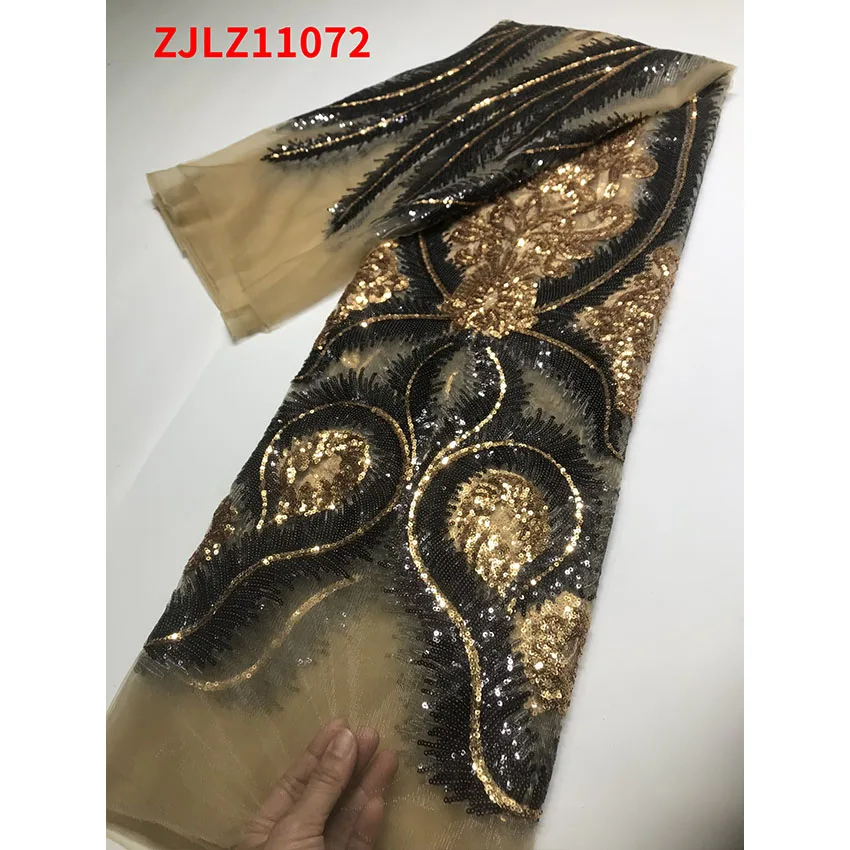 

Ankara Bright ​Lace Cloth ​French Net Mesh Sequins Textiles Womon Sewing Clothes ZJLZ11072