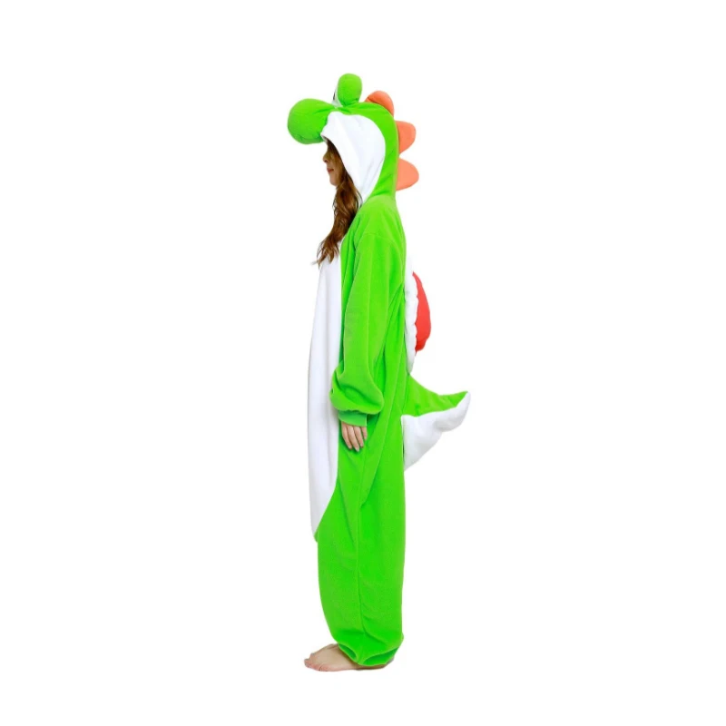 Yoshi Kigurumi женские комбинезоны для Хэллоуина, карнавальный костюм, флисовый рождественский наряд, пижамы для всего тела, одежда для сна, комбинезон с героями мультфильмов (art.: 3920cbb85baea) - 3920cbb85baea