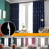 modern moon star window blackout curtains living room bedroom door heat insulated curtains