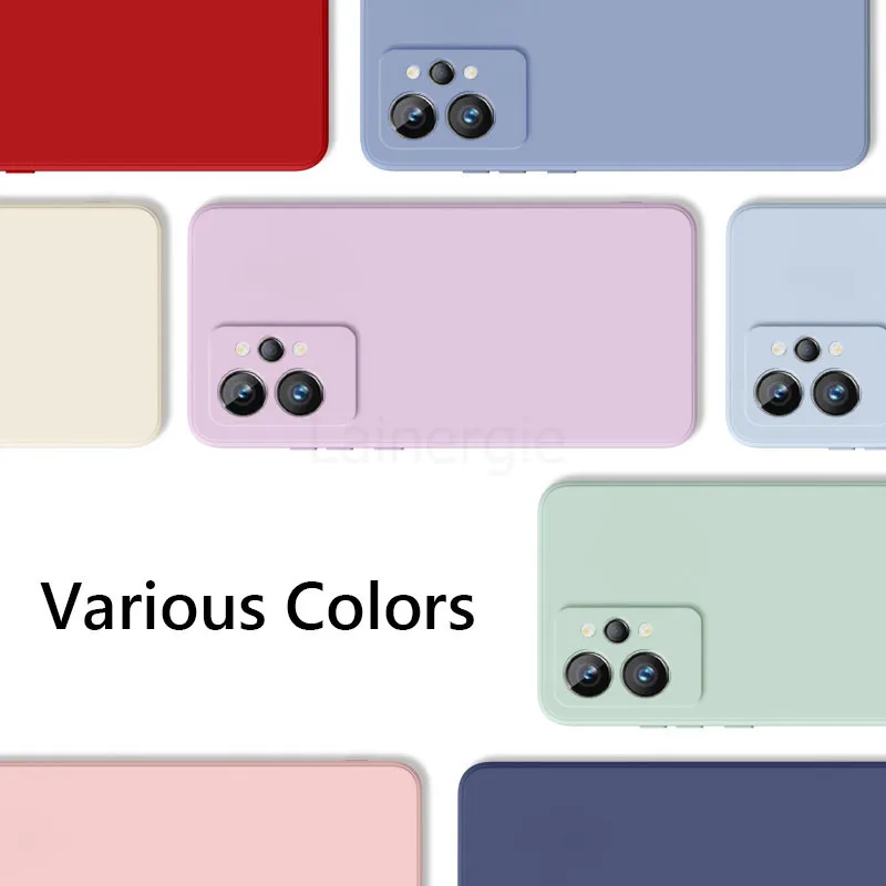 for realme gt2 pro case liquid silicone soft matte camera protection cover on for oppo realme gt2 gt 2 gt2pro phone cases free global shipping
