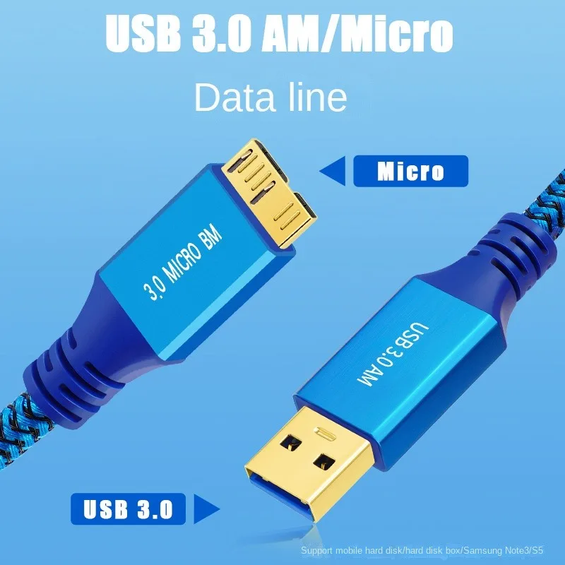 Кабель Micro B USB 3.0 3A для быстрой зарядки кабели передачи данных 5 Гбит/с внешний