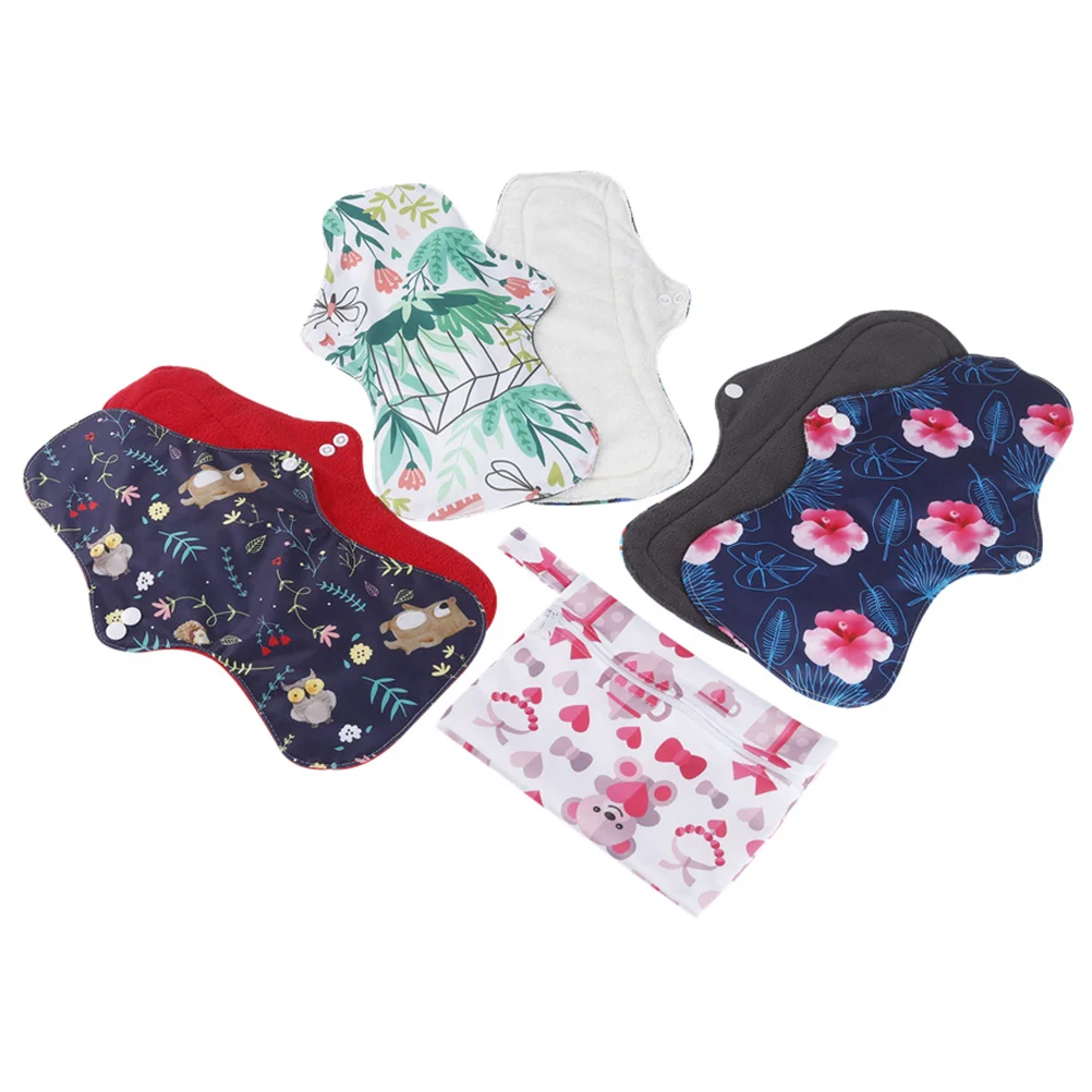 

Sanitary Pad Cloth Pads Napkin Mama Reusable Washable Menstrual Napkins Towels Panty Liner Charcoal Leakproof Lady