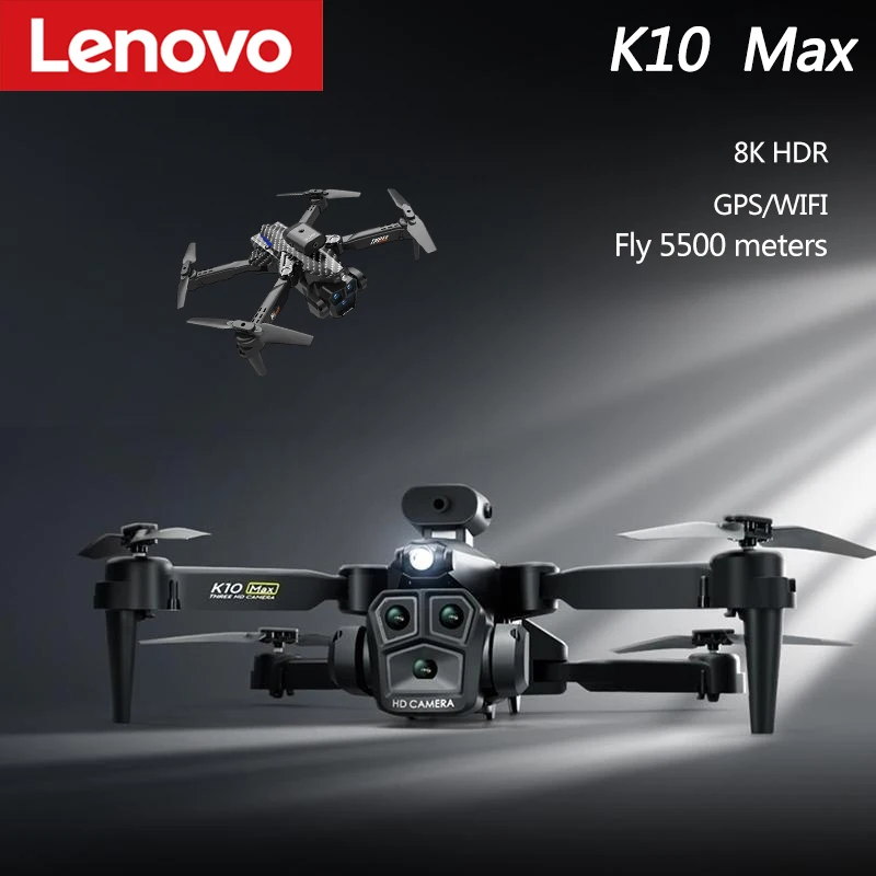 Дрон Lenovo K10 8K для аэрофотосъемки, профессиональная камера HD 3, съемка без потерь, видео, GPS, обход препятствий 5000 м Дрон Lenovo K10 8K для аэрофотосъемки, профессиональная камера HD 3, съемка без потерь, видео, GPS, обход препятствий 5000 м