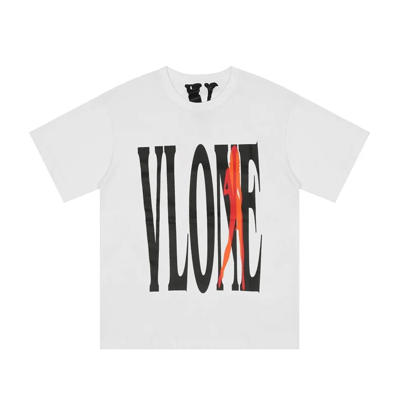 Фото Классическая футболка Vlone Майами, в стиле Ins, свободного покроя, с коротким рукавом №2
