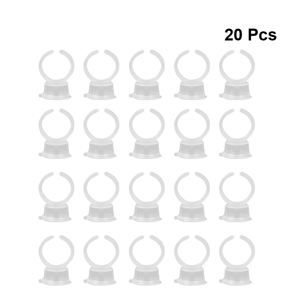 

20pcs Ink Cup Clamshell Ring Cup and Eye Line Tool for Nail Art