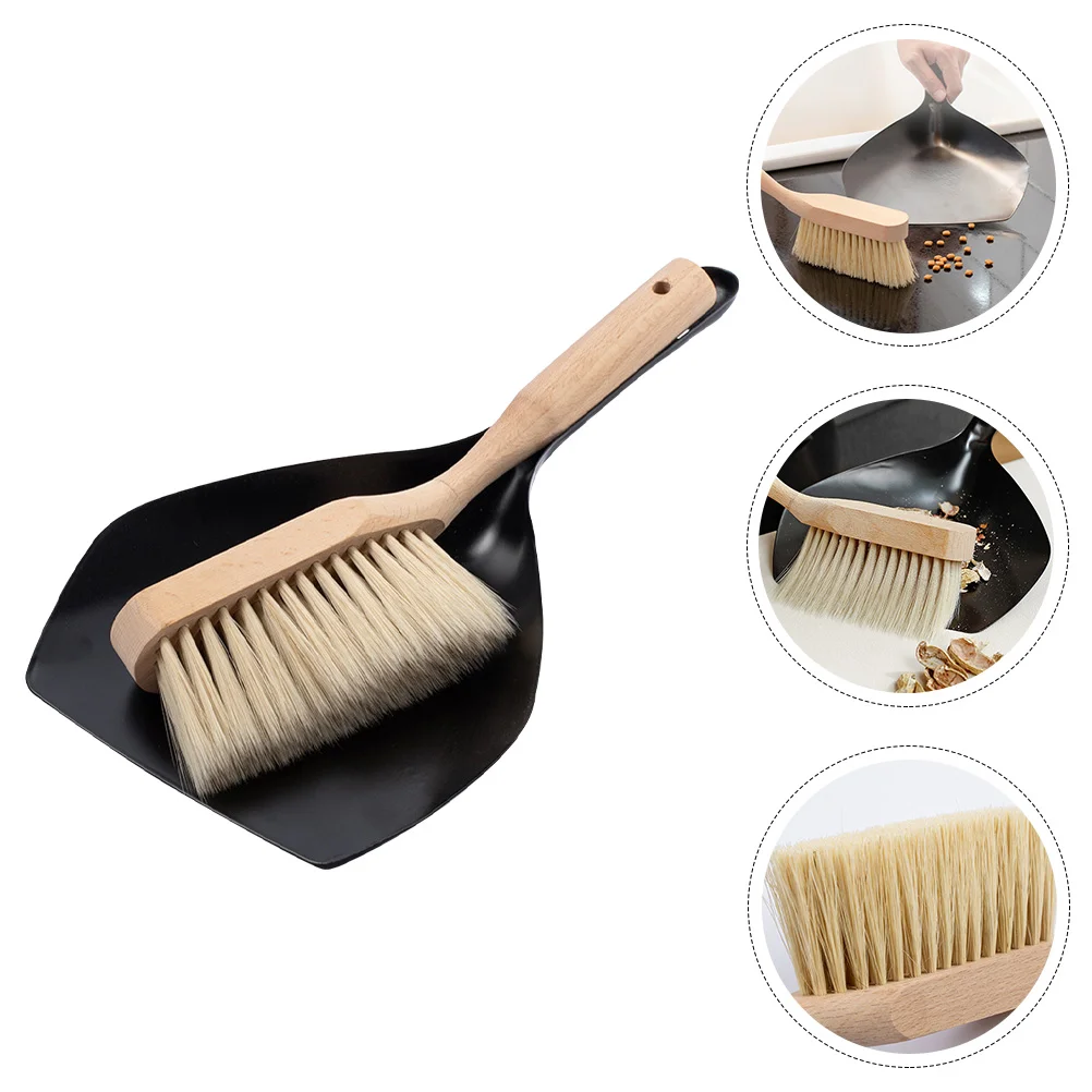 

1 Set Portable Daily Use Study Desk Household Broom And Dustpan Small Dustpan And Brush Set for Home Cleaning Office