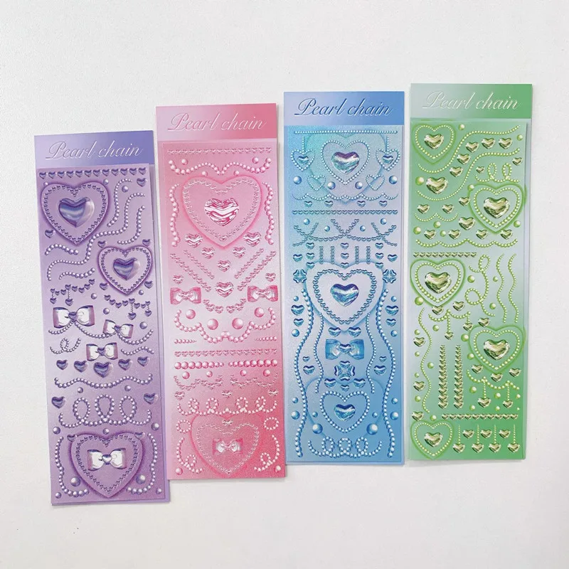 

Корейская жемчужная наклейка с надписью «Love Goo» в стиле ретро, декоративная наклейка для маленькой карты, материал «сделай сам»