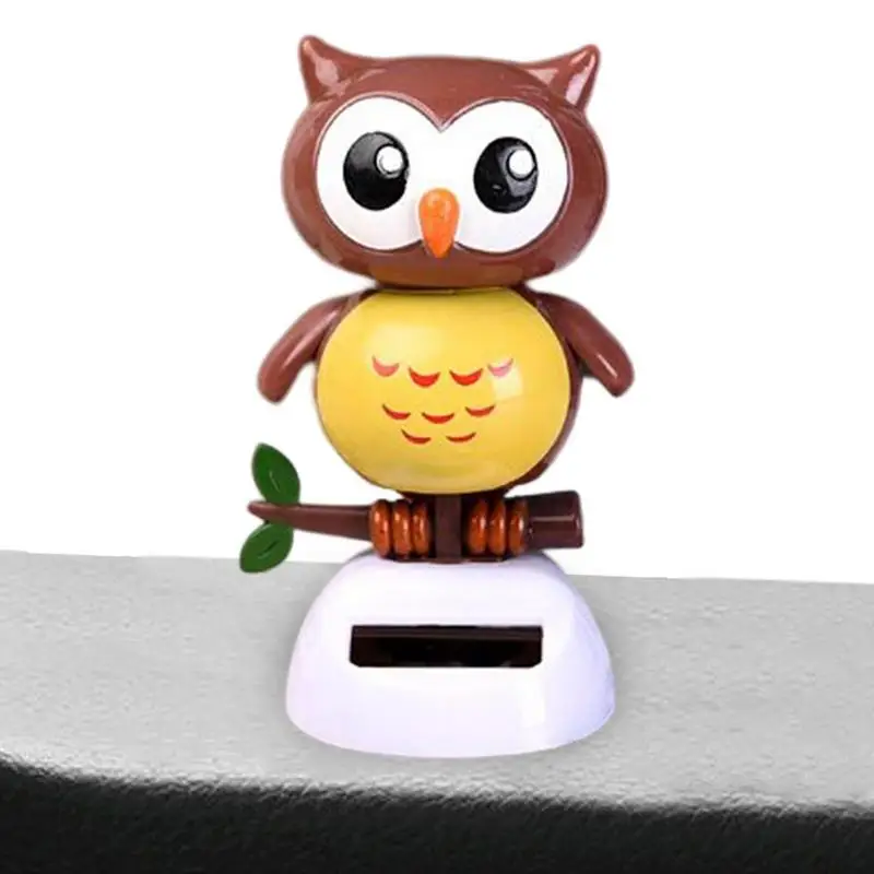 

Декоративная подвеска в виде совы на солнечной батарее, милая сова, гризли, Цыпленок, утка, украшение для автомобиля, аксессуары для интерьера автомобиля