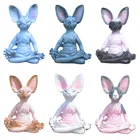 Коллекционные фигурки Sphynx Cat, медитация, миниатюрная статуэтка Будды, кошка, модель животного, кукла, игрушки, фигурка кошки без волос, домашний декор