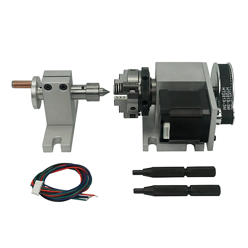 

CNC Tailstock With 4th Axis Rotary Axis With Chuck 50MM