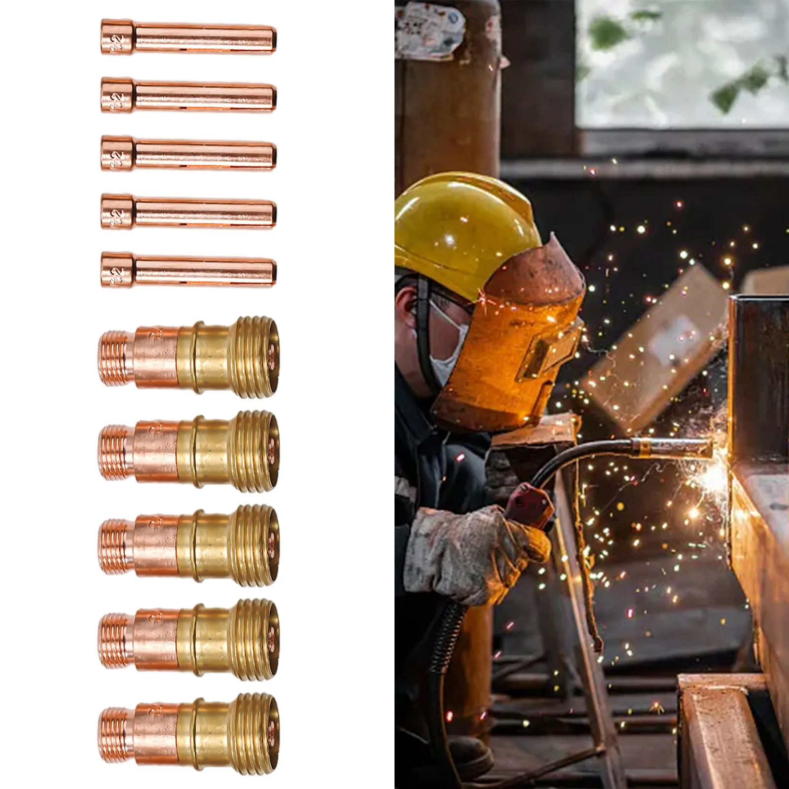 Комплект цанг сварочные аксессуары TIG 17GL332 10N24S 3/32 и DB SR WP 17 18 26 металлообработка